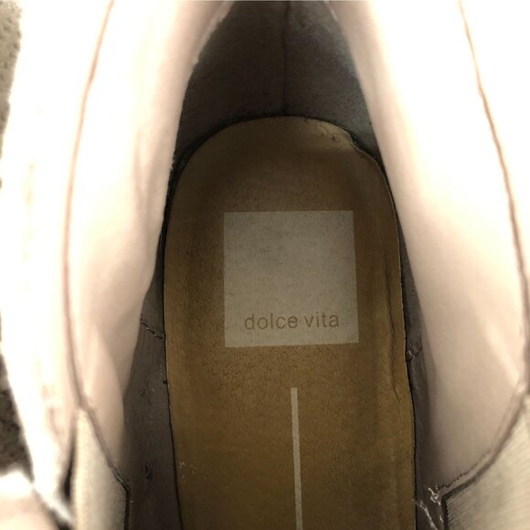 Dolce Vita Women's Size 8 Tivon Taupe Brown Suede Block Heel Ankle Booties Boots - Picture 14 of 16